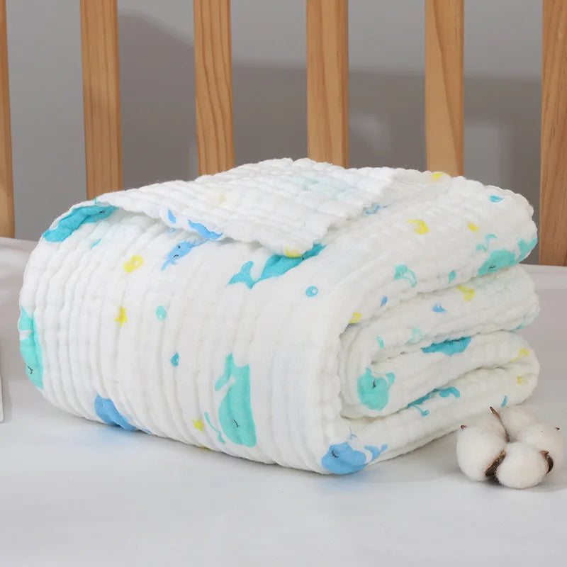 Swaddle Blanket Baby Organic Cotton Receiving Blanket Infant Kids Muslin Baby Blanket Sleeping
