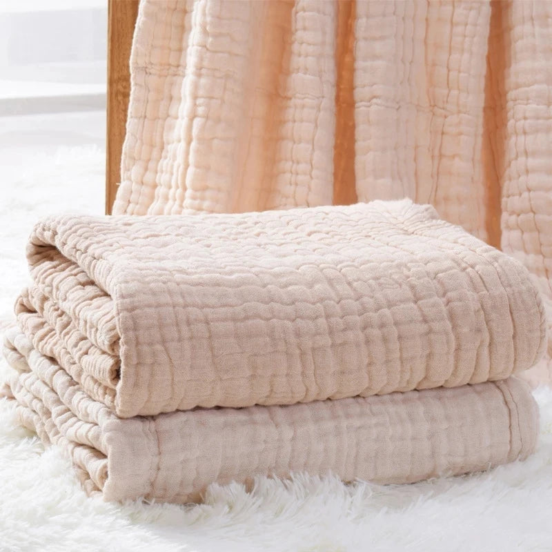 Swaddle Blanket Baby Organic Cotton Receiving Blanket Infant Kids Muslin Baby Blanket Sleeping