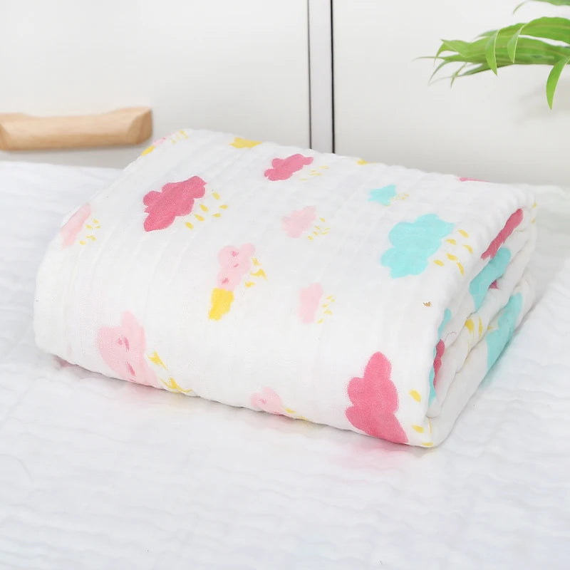 Swaddle Blanket Baby Organic Cotton Receiving Blanket Infant Kids Muslin Baby Blanket Sleeping