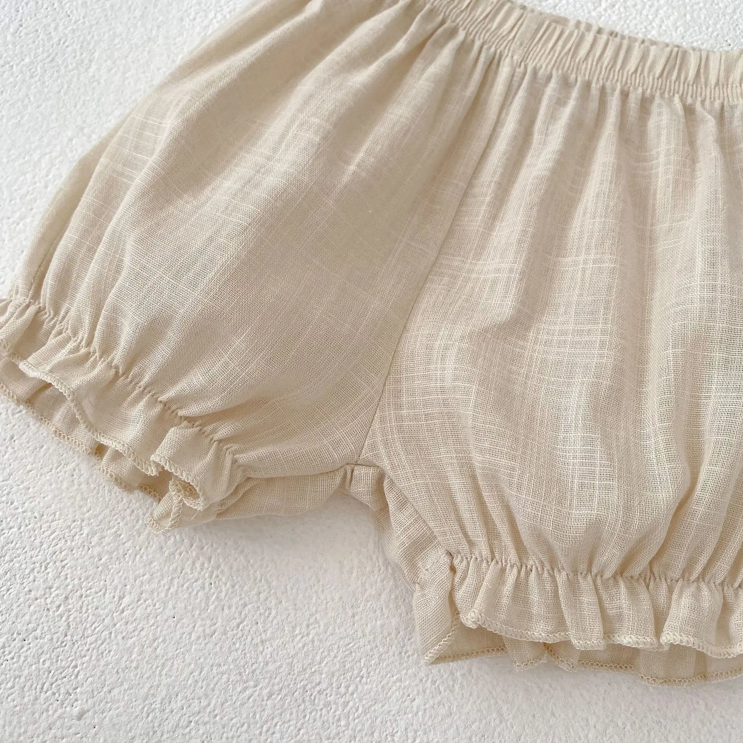 New Girl Infant Sweet Lace Suspenders Tops + Shorts 2pcs