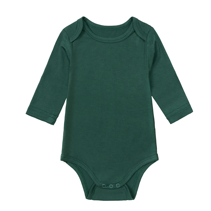Newborn Boy Girl Rompers Bamboo Fiber Romper Long Sleeve Unisex Toddler Breathable Clothes Korean Infant