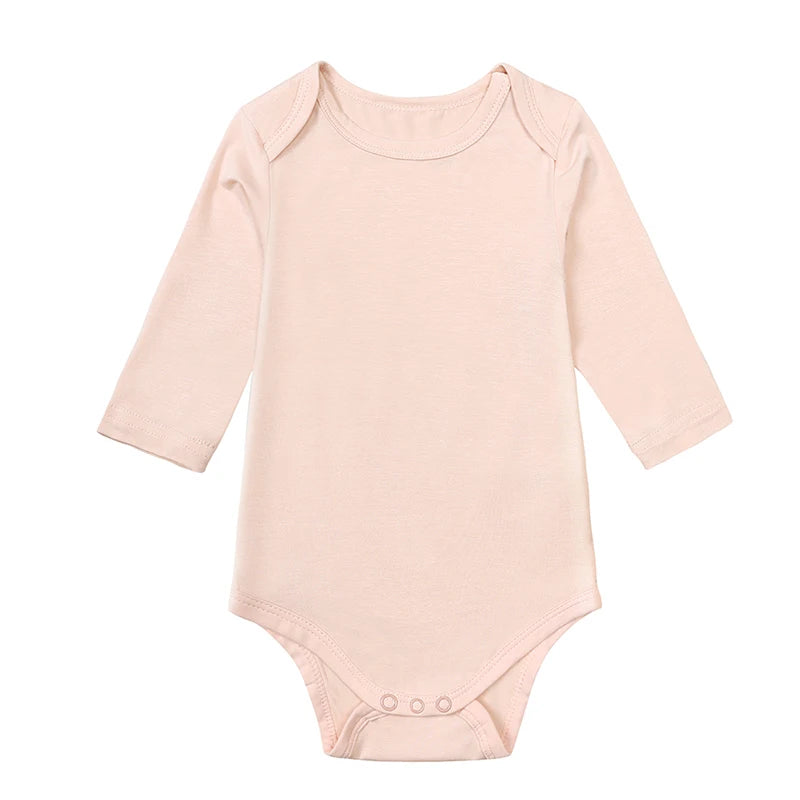 Newborn Boy Girl Rompers Bamboo Fiber Romper Long Sleeve Unisex Toddler Breathable Clothes Korean Infant
