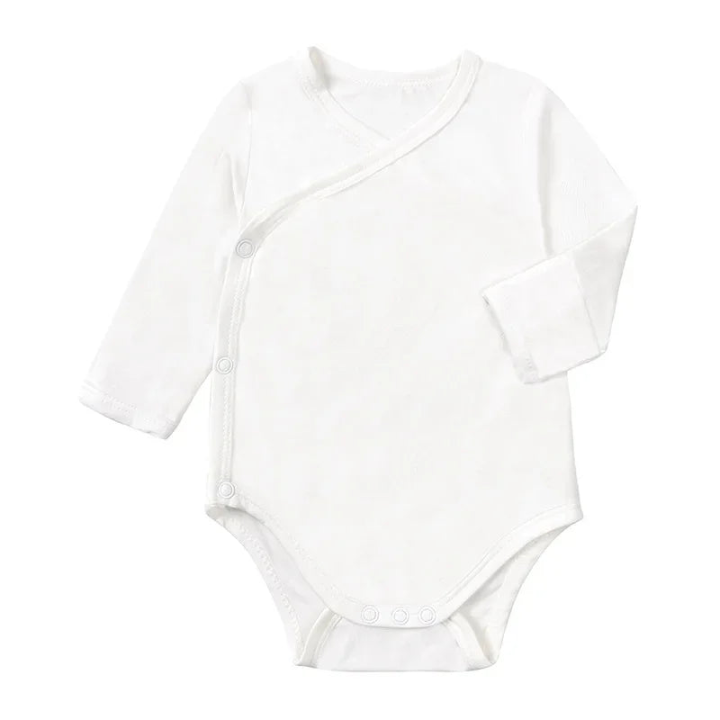 Newborn Boy Girl Rompers Bamboo Fiber Romper Long Sleeve Unisex Toddler Breathable Clothes Korean Infant