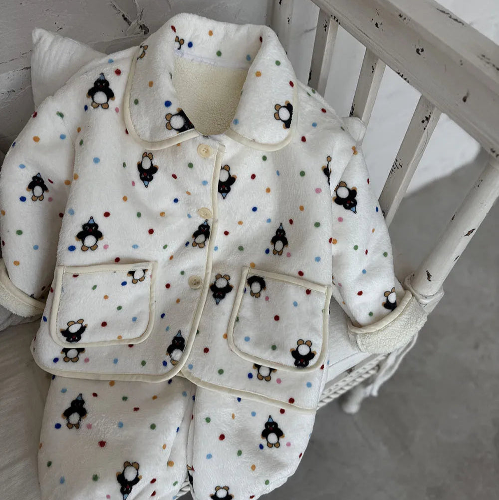 Children Boys Fashion Top And Trousers Girls Cartoon Cute Suits Child Clothes