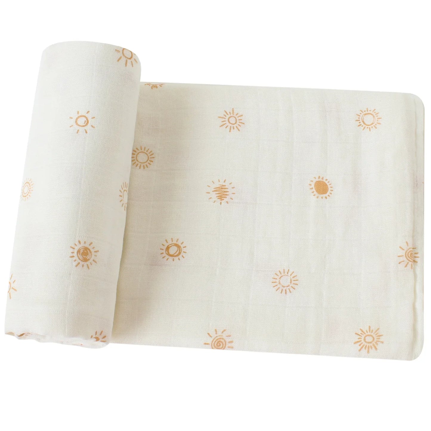 Organic Cotton Acacia Yellow Set Newborn Muslin Wrap Baby Bed Muslin swaddle