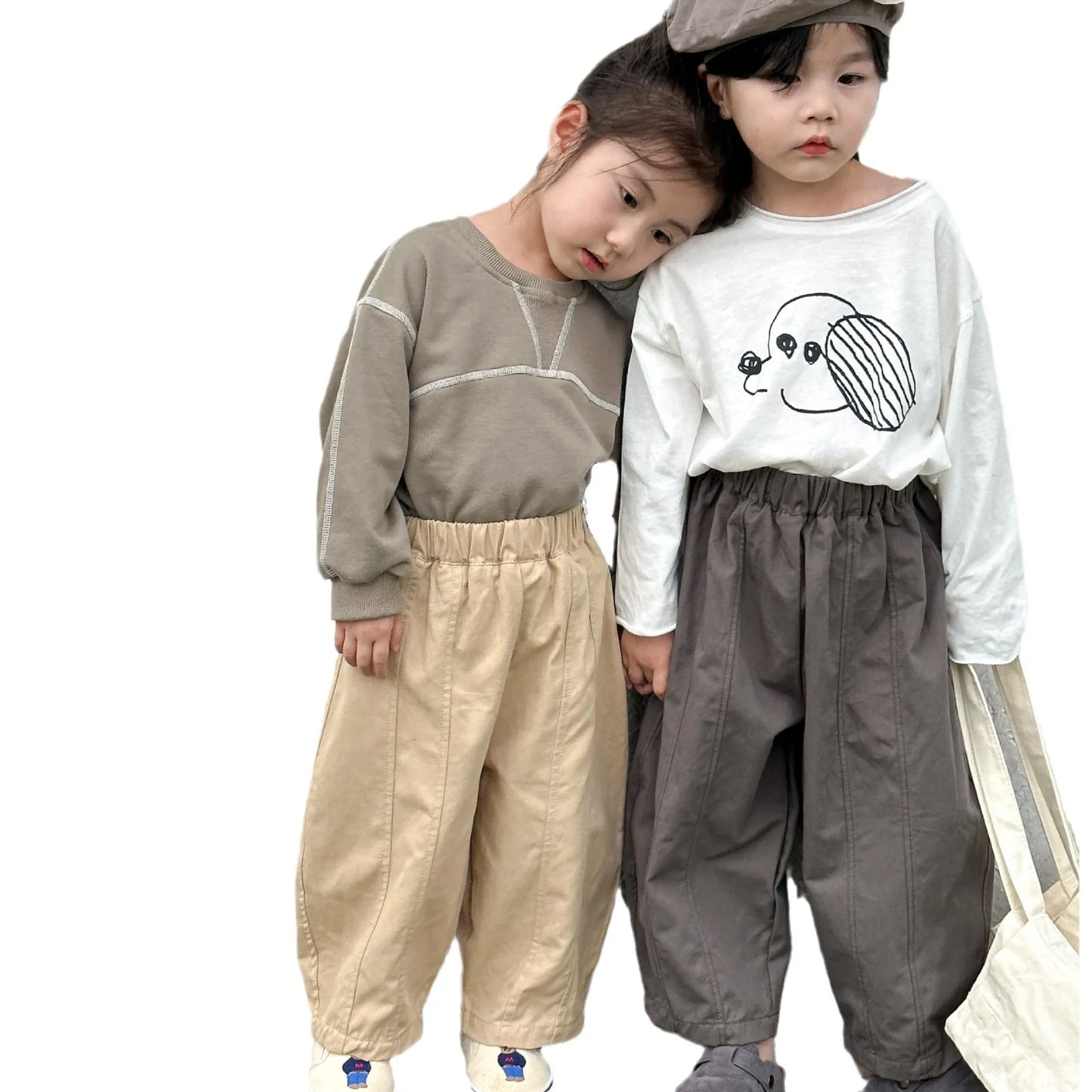 Autumn New Children Loose Trousers Solid Toddler Girls Versatile Harem Pants Baby Boys Casual Pants
