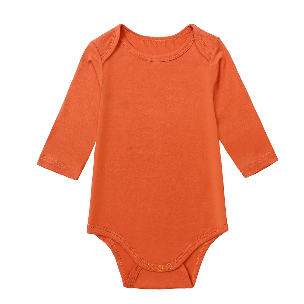 Newborn Boy Girl Rompers Bamboo Fiber Romper Long Sleeve Unisex Toddler Breathable Clothes Korean Infant