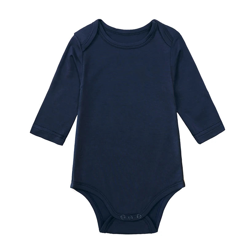 Newborn Boy Girl Rompers Bamboo Fiber Romper Long Sleeve Unisex Toddler Breathable Clothes Korean Infant