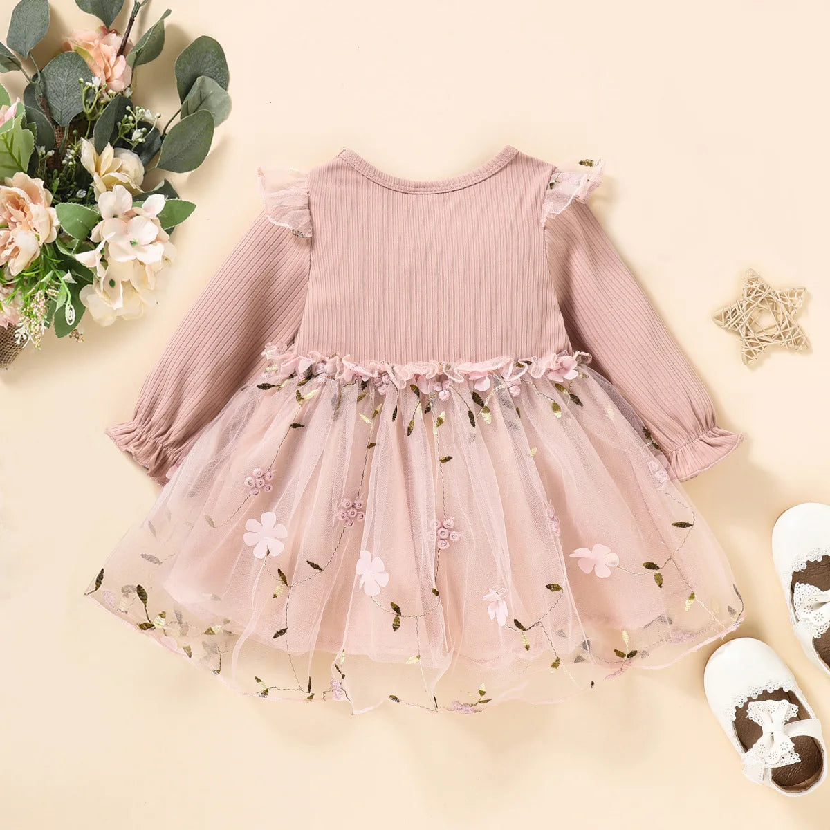 Roselle – Pink Mesh Princess Dress