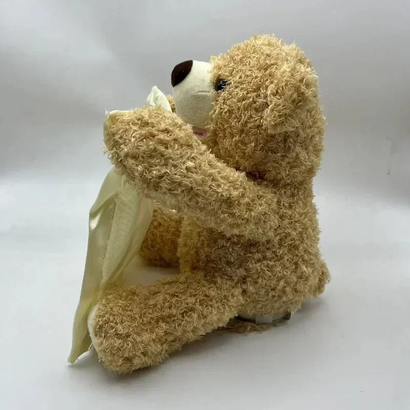 New 30CM Cute Plush Bear Hide and Seek Animated Stuffed Animal Talking Bear Shy Bear Best Birthday Gift for Kids