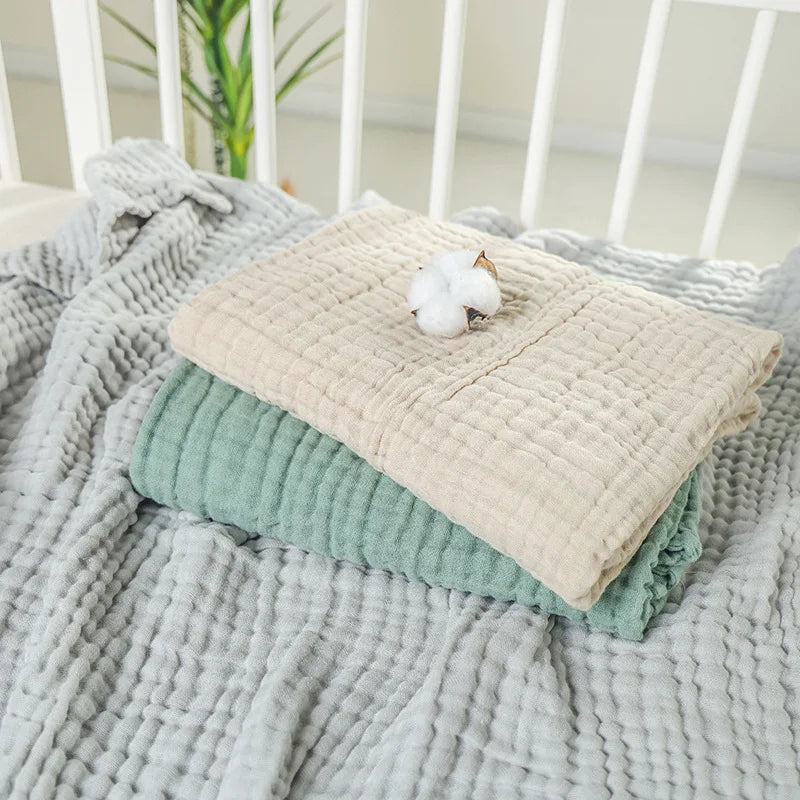 6 Layer Cotton Gauze Baby Blanket Newborn Muslin Baby Bath Towel Soft Swaddle Wrap Stroller