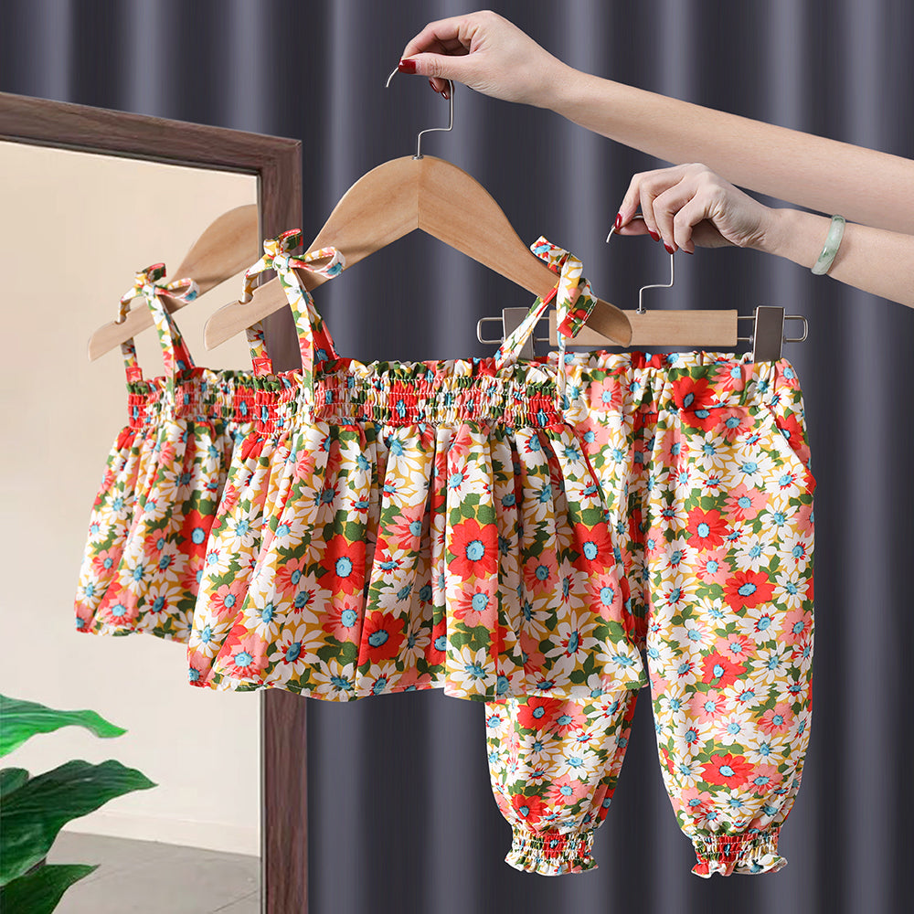 New Baby Girl Summer Short Sleeve Two Piece Suit