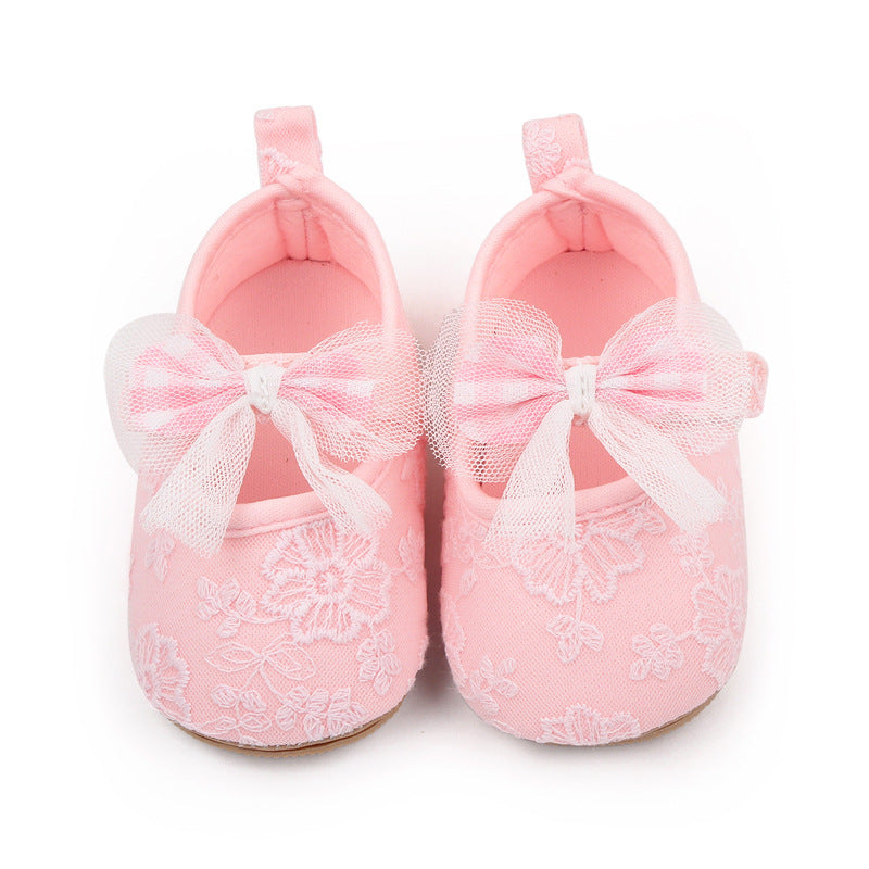 Girls' Cute Bowknot Princess Lace Soft Rubber