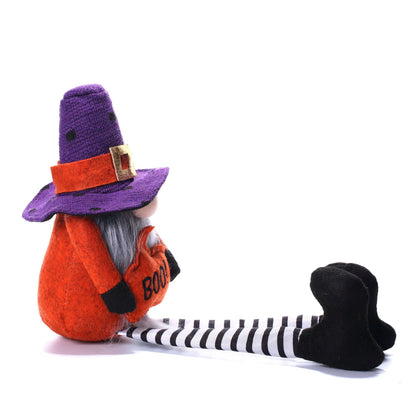 Halloween Long Leg Faceless Doll Pumpkin Hat