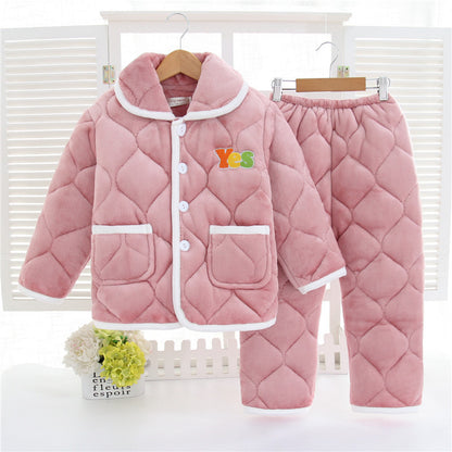 Children's warm pajamas set