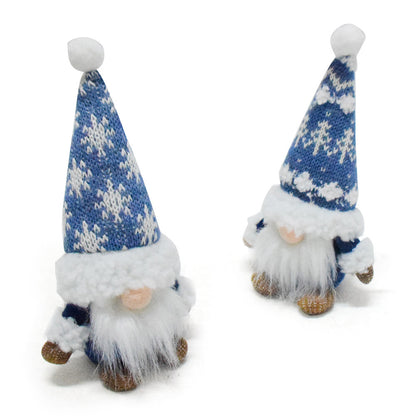 Christmas Decoration Doll Blue Faceless Doll