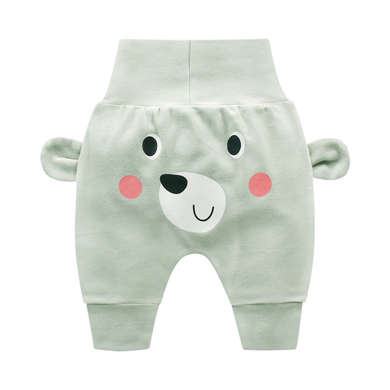 New Boys And Girls Big Pp Pants Baby High Waist Belly Pants Children'S Casual Trousers Trend