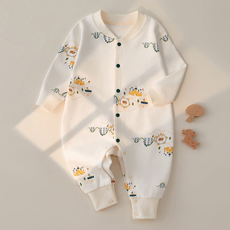 Boys And Girls Long Sleeve Pure Cotton Rompers