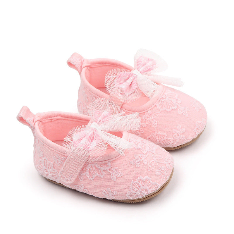 Girls' Cute Bowknot Princess Lace Soft Rubber