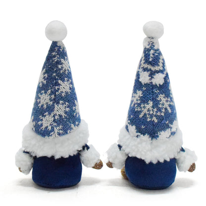 Christmas Decoration Doll Blue Faceless Doll