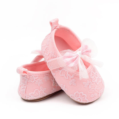 Girls' Cute Bowknot Princess Lace Soft Rubber