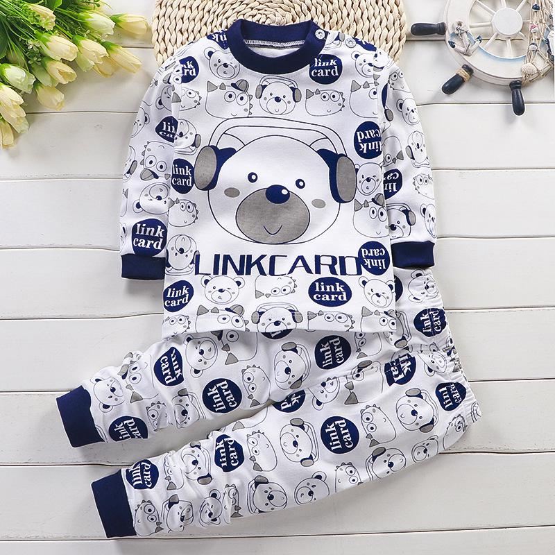 Autumn Cotton Base Baby Pajamas Set