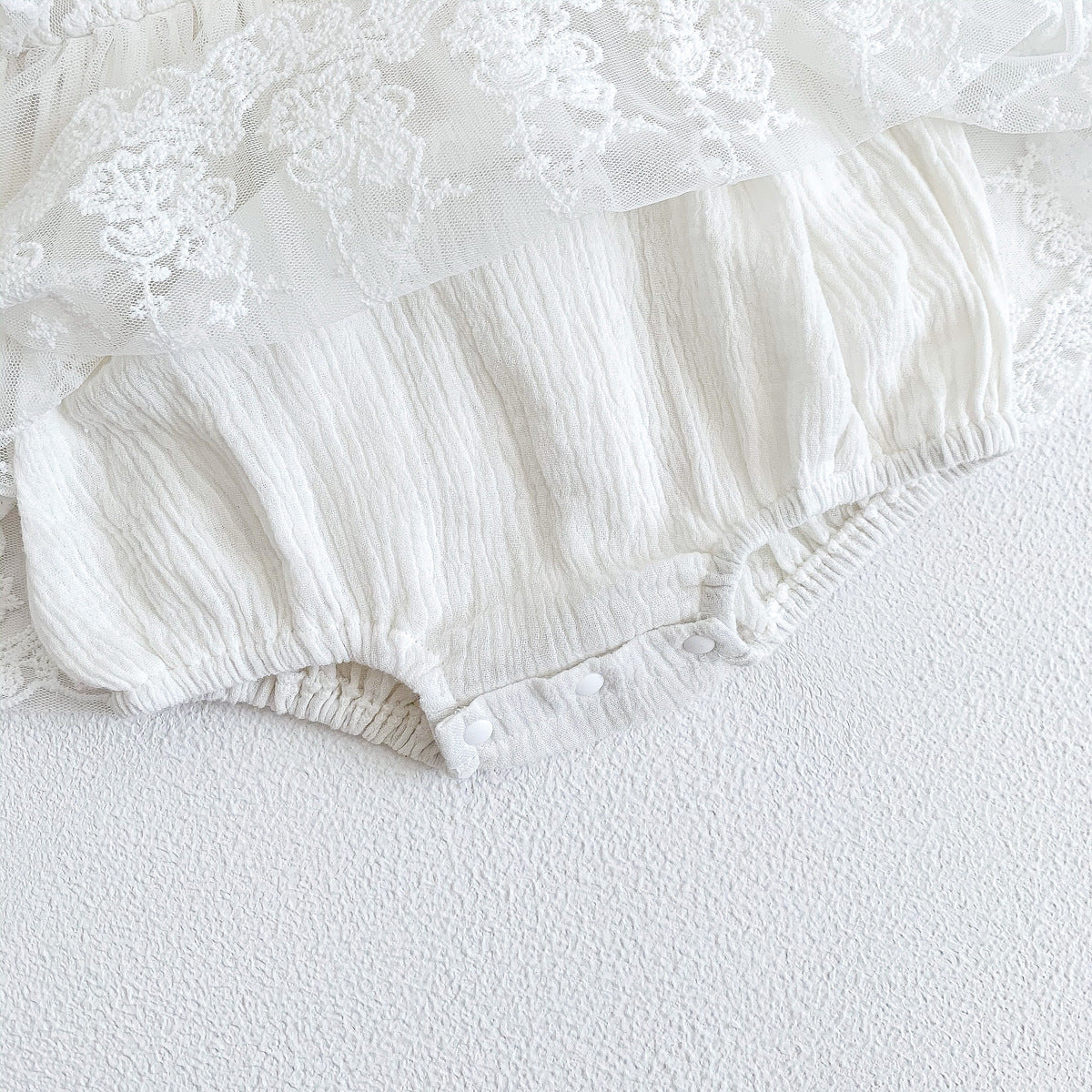 Cotton Lace Embroidered Baby's Gown