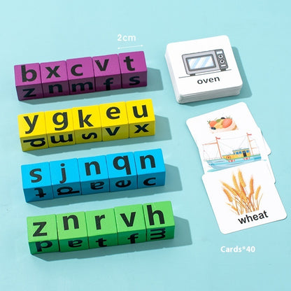 Children's 26 Letter Spelling Word Puzzle Building Block Toy