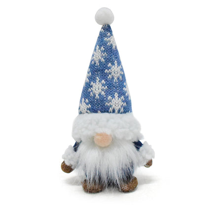 Christmas Decoration Doll Blue Faceless Doll