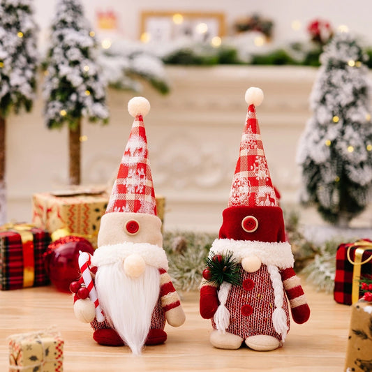 Christmas Decorations Knitted Non-woven Stand-up Faceless Doll