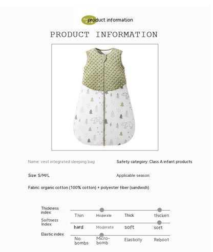 Pure Cotton Newborn Vest-style Sleeping Bag