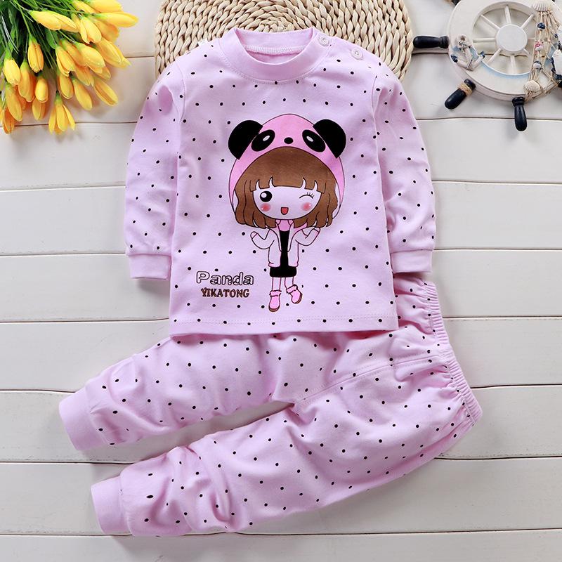 Autumn Cotton Base Baby Pajamas Set