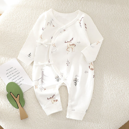 Long Sleeve One-piece Rompers Cute Pure Cotton