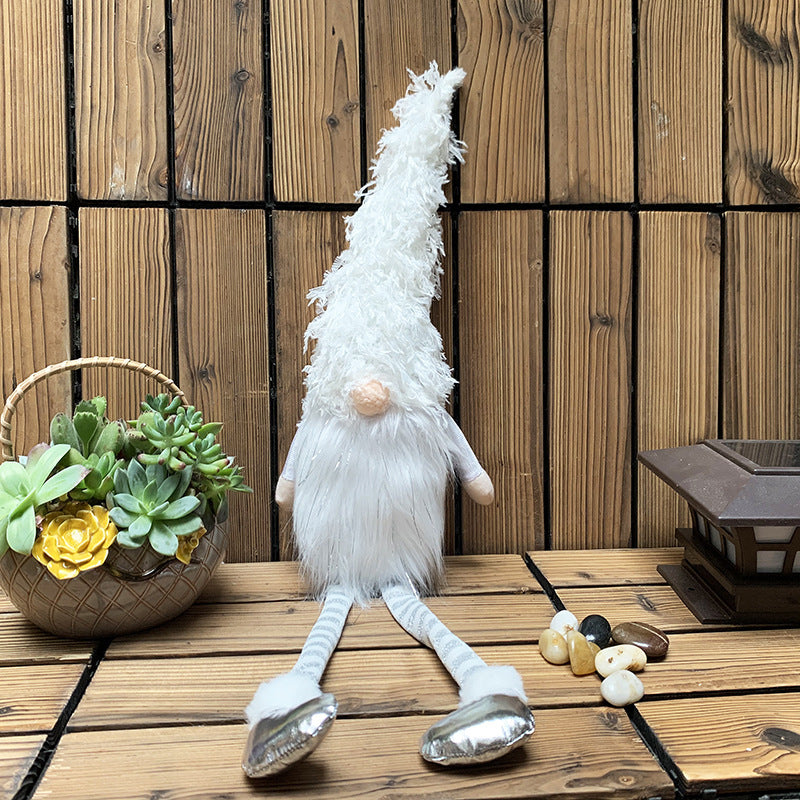 Domestic Ornaments White Long Leg Nordic Old Man Faceless Doll