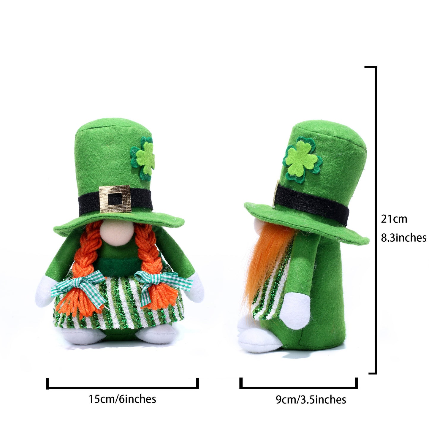 St Patrick's Day Rudolf Doll Irish Day Faceless Doll