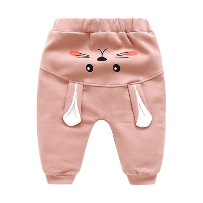 Spring And Autumn Baby High-waist Belly Protecting Trousers