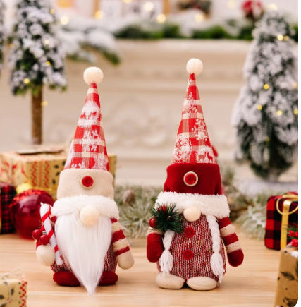 Christmas Decorations Knitted Non-woven Stand-up Faceless Doll