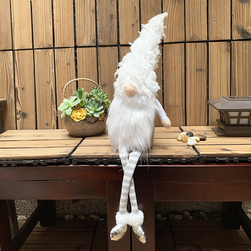 Domestic Ornaments White Long Leg Nordic Old Man Faceless Doll