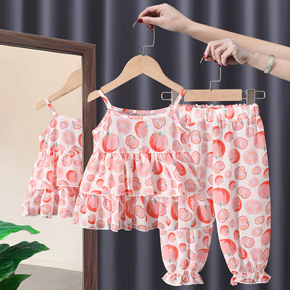 New Baby Girl Summer Short Sleeve Two Piece Suit