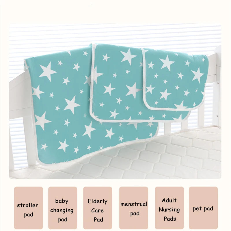 Baby Changing Mats Diaper for Newborn Cotton Waterproof Changing Pats