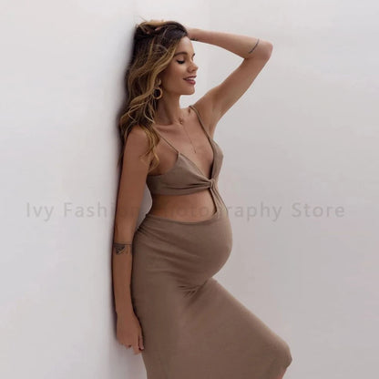 Pregnant Woman Clothes Strap Vest Cool Suspender Long Skirt