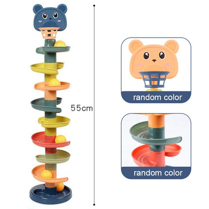 Educational Ball Drop Toy for Kids Spinning Swirl Ball Ramp Ball Tower for Toddlers