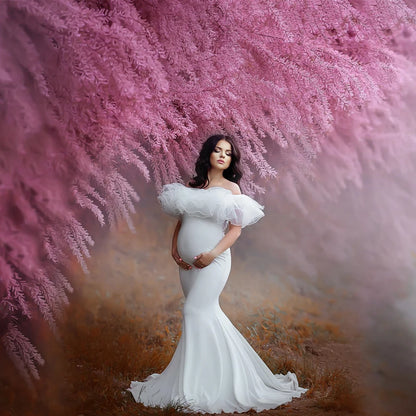 Baby Shower Long Dresses Pregnancy Photo Shoot Dress