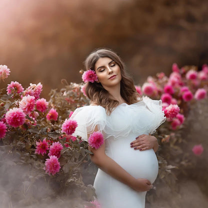 Baby Shower Long Dresses Pregnancy Photo Shoot Dress