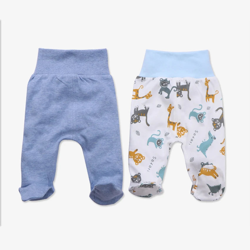 Baby Footed Pants Newborn Baby Boy Girl Leggings High Waist Infant Pants