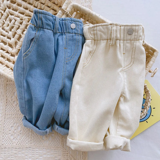 Baby Boy Girl Spring New Fashion Soft Jeans Trousers