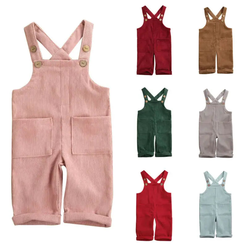 Toddler Baby Boy Girl Corduroy Romper/Jumpsuit