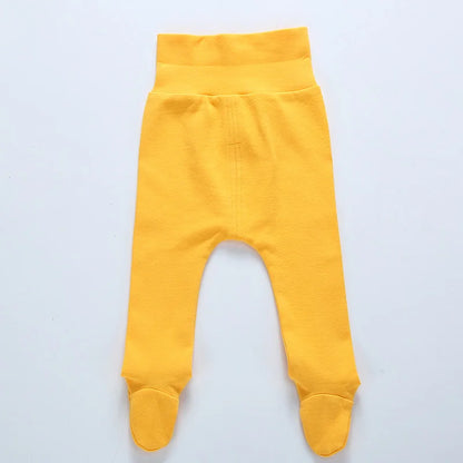 Baby High Waist Footed Pants Newborn Baby Boy Girl Leggings