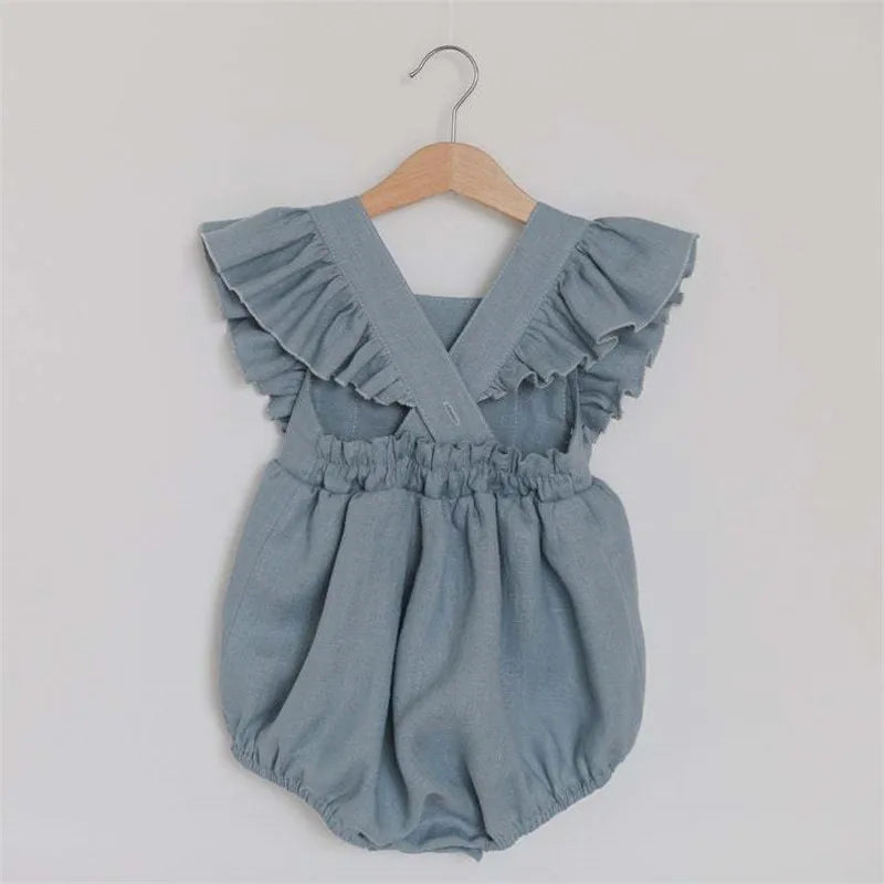 Baby Clothes Ruffles Lace Sleeve Infant Bodysuit for Toddler Girls Clothing Princess