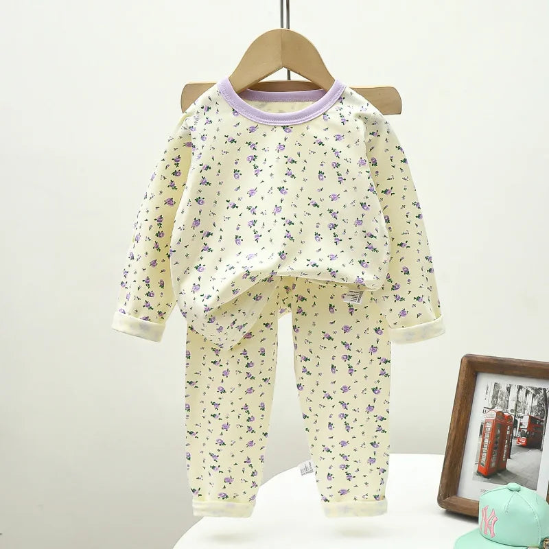 Loungewear Long Sleeve Pajamas for Children Cute Deisgn Lightweight and Comfortable